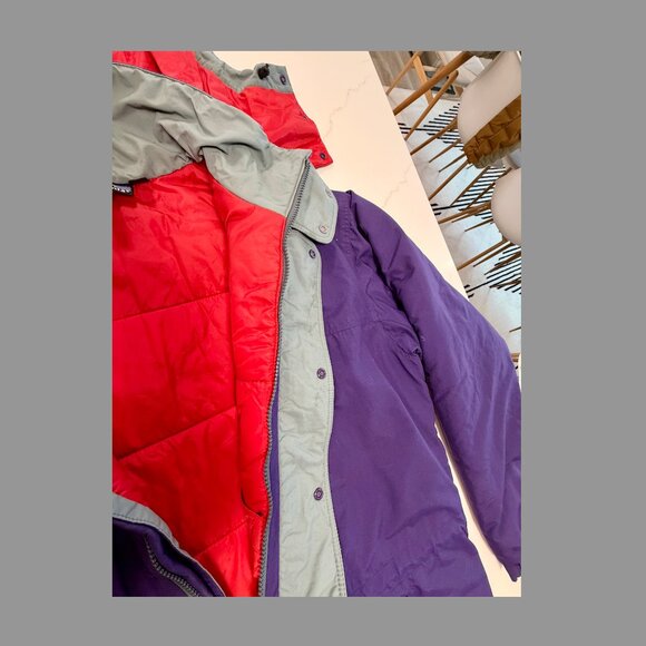 Patagonia Men's Insulated Hooded Parka - Medium PURPLE - Picture 3 of 7